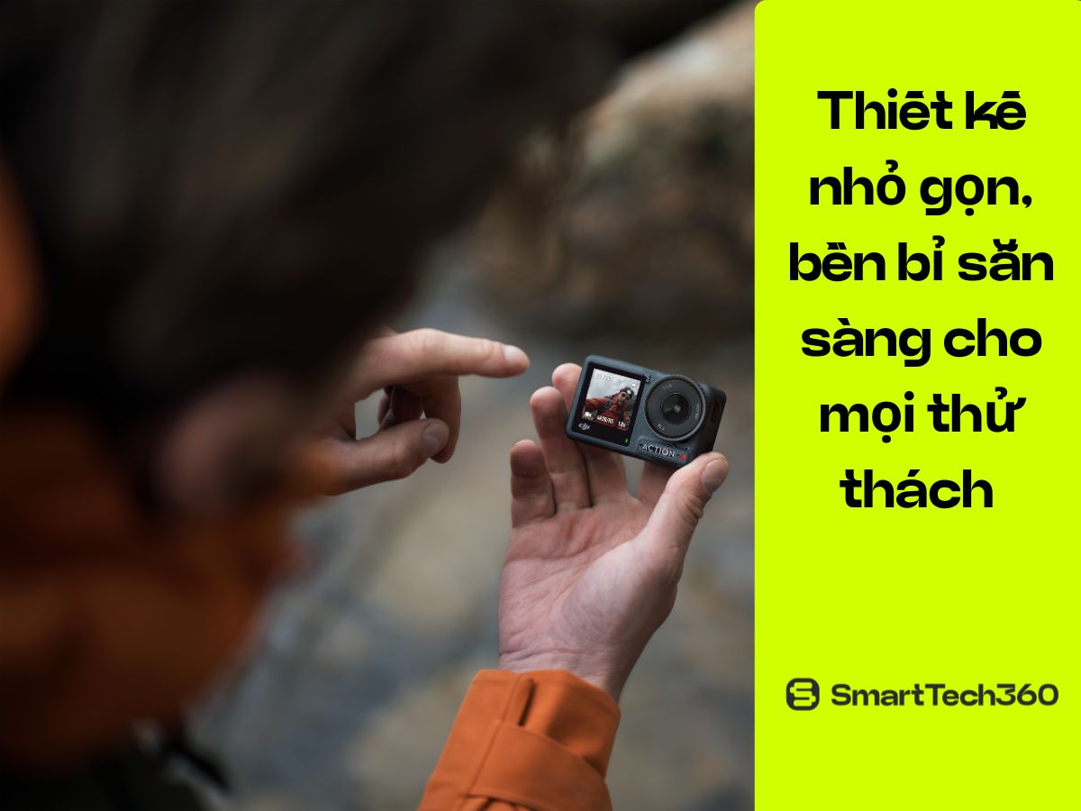 dji osmo action 4 thiet ke nho gon