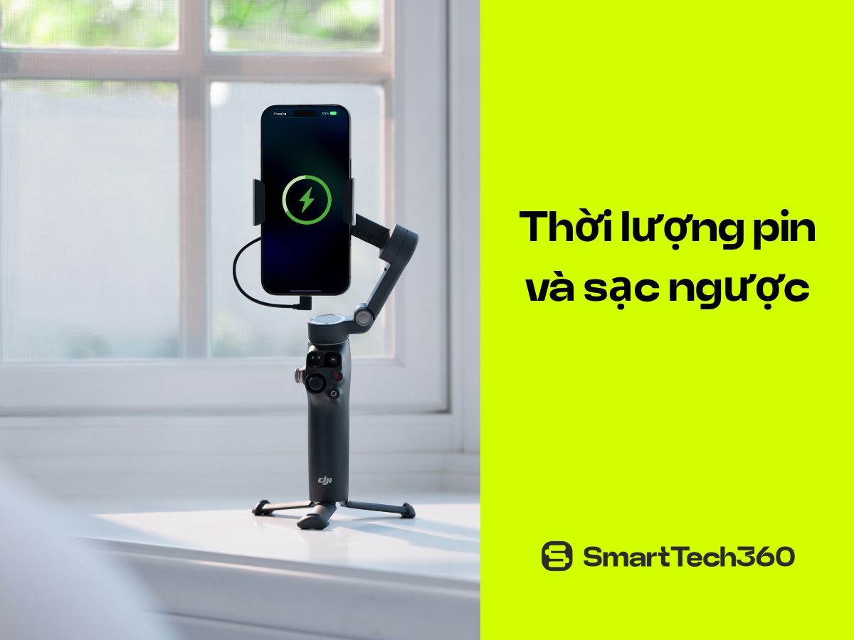 Thời lượng pin của DJI Osmo Mobile 8