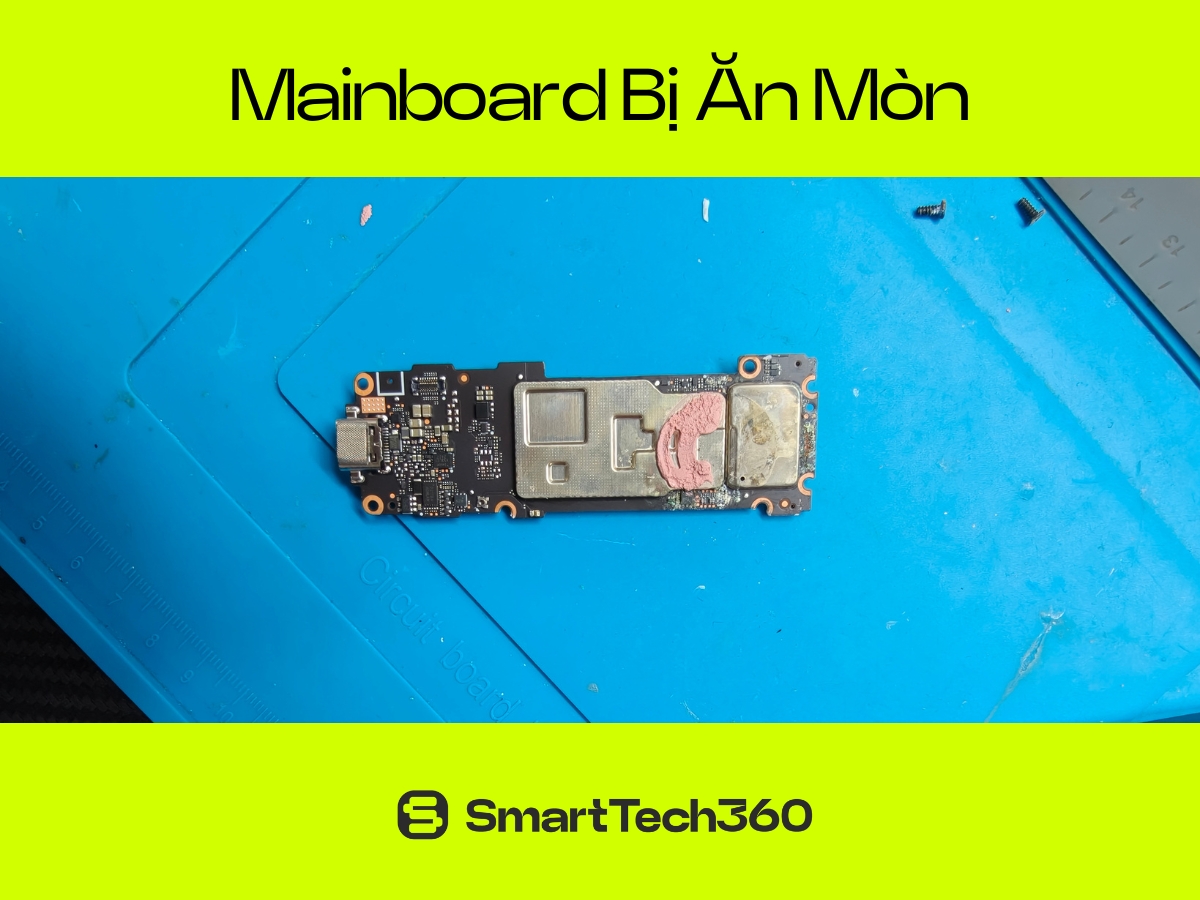 Mainboard DJI Pocket 3 bị ăn mòn và oxy hóa do rớt nước