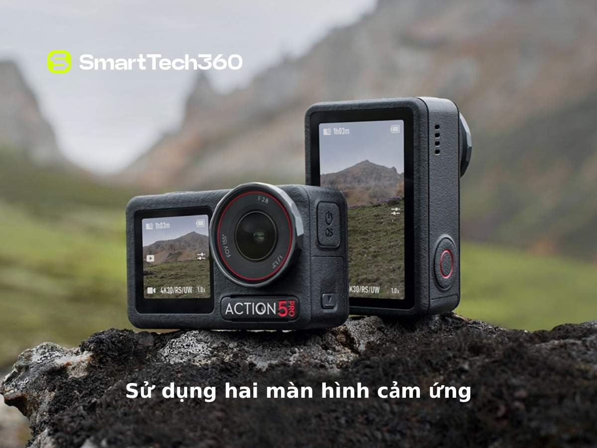 huong dan su dung osmo action 5 pro hai man hinh cam ung