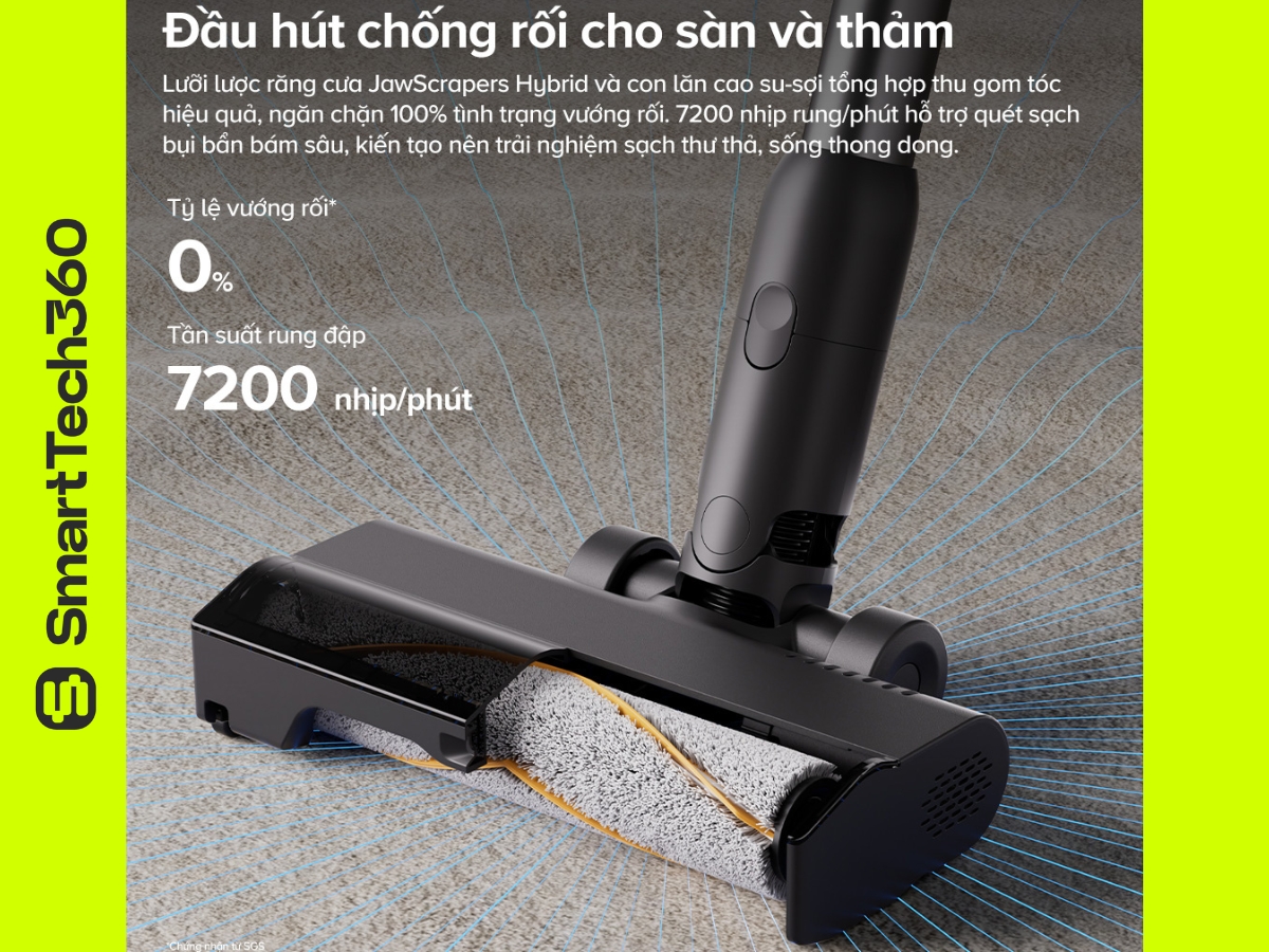 Đầu hút chống rối tóc của Roborock H60 Ultra