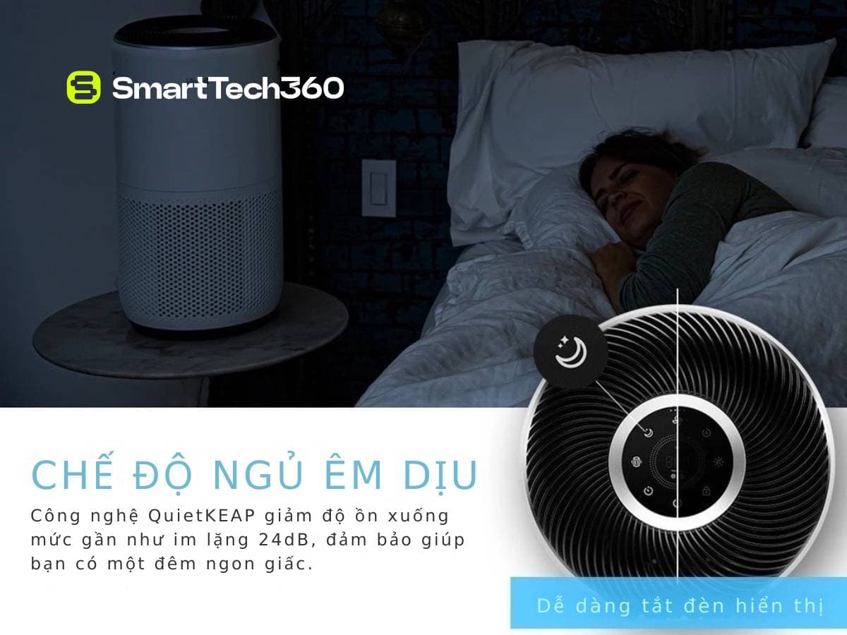 may loc khong khi levoit core 400s che do ngu em diu