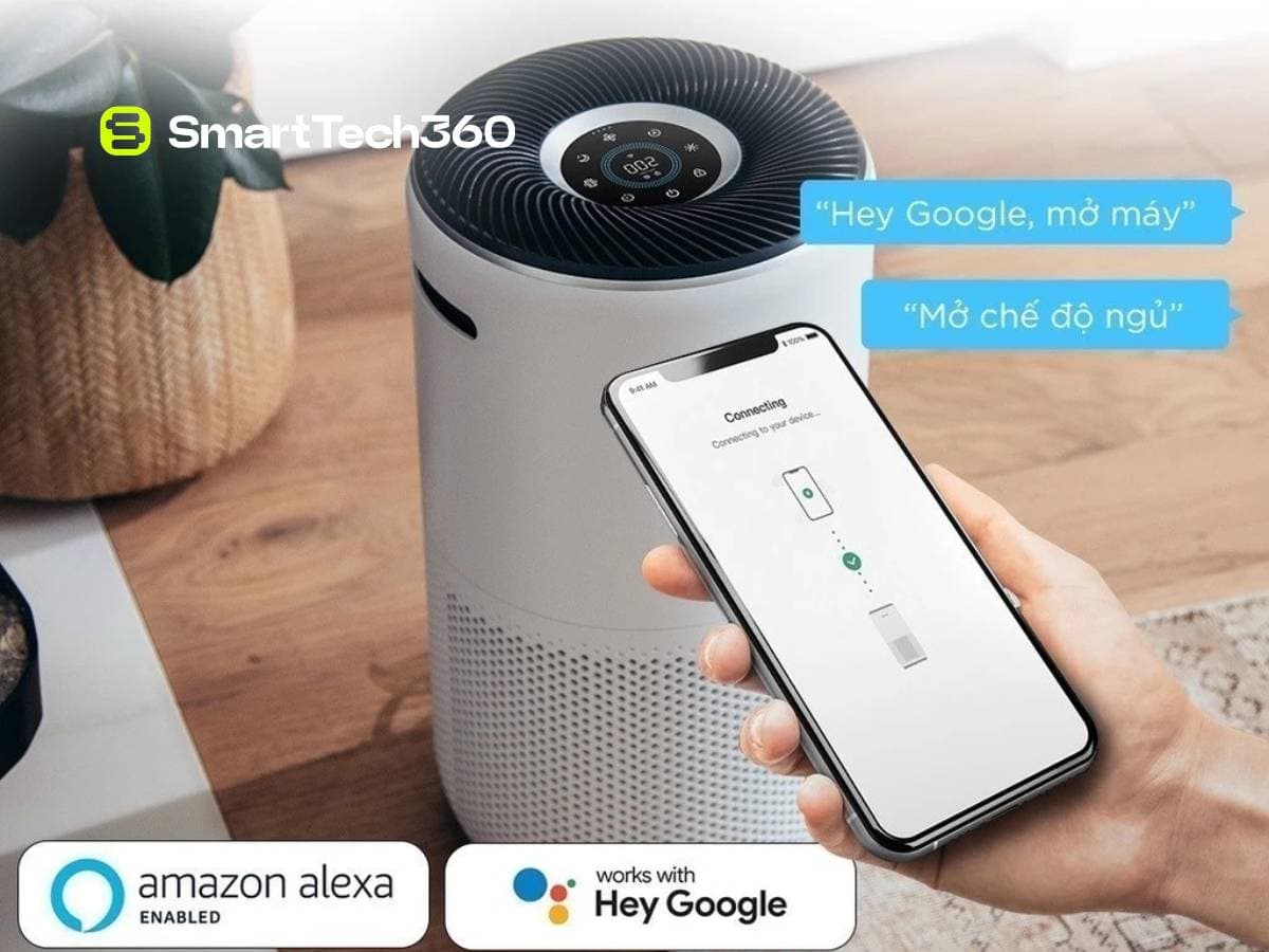 may loc khong khi levoit core 400s dieu khien giong noi