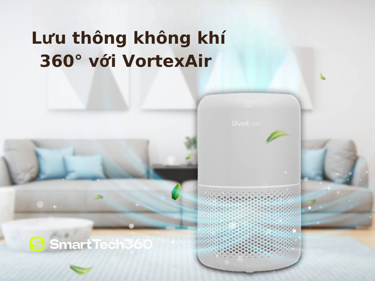 may loc khong khi levoit core 400s luu thong khi vortexair