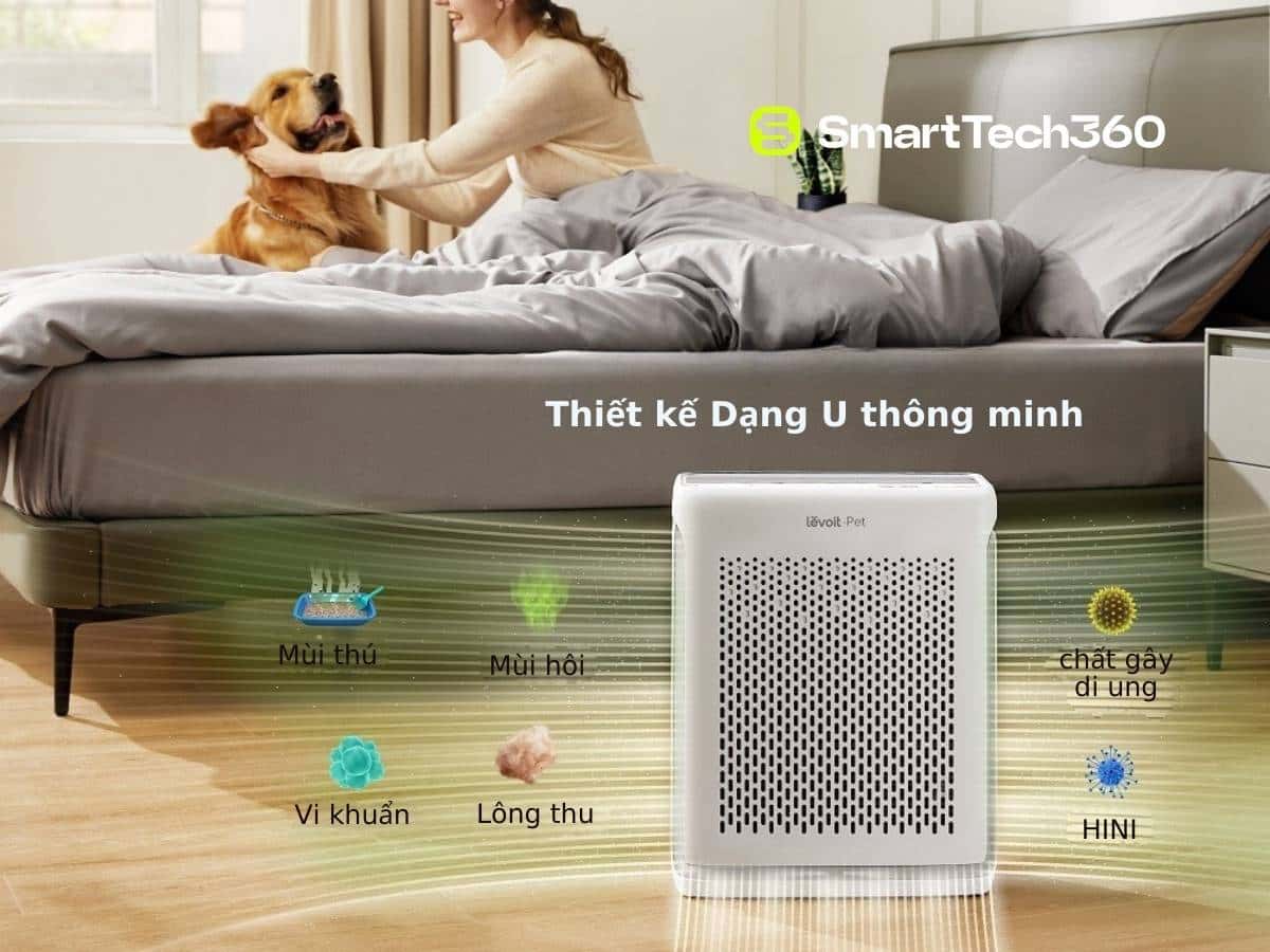 may loc khong khi levoit vital 100s thiet ke dang u