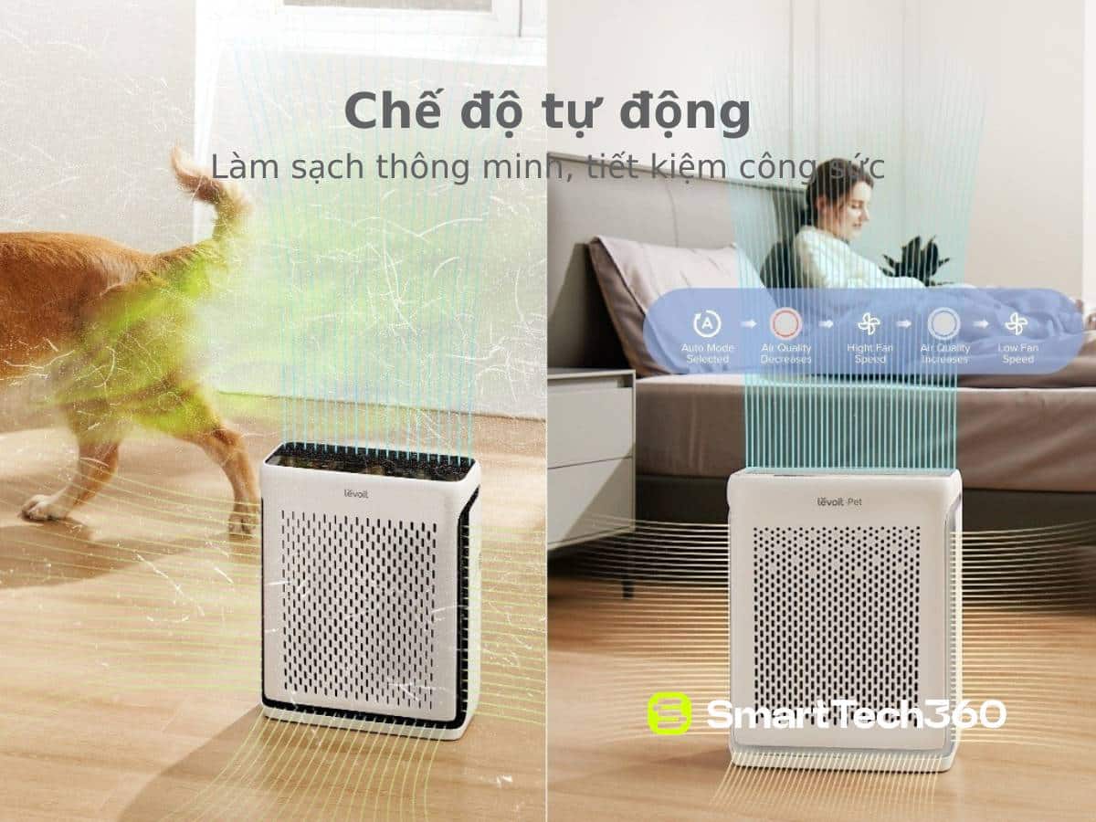 may loc khong khi levoit 200s che do tu dong