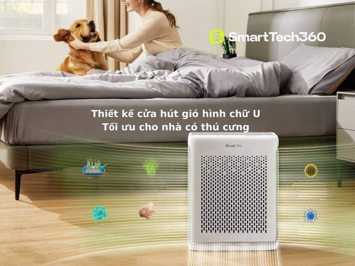 may loc khong khi levoit vital 200s thiet ke hinh chu u