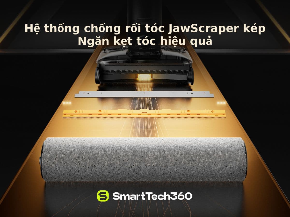 Hệ thống chống rối tóc JawScraper kép