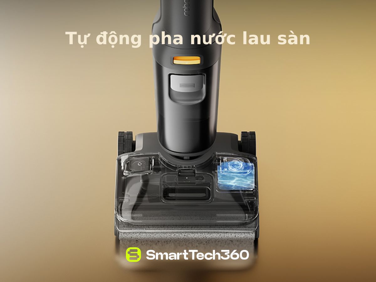 Tự động pha dung dịch lau sàn trên Roborock F25 ACE Combo