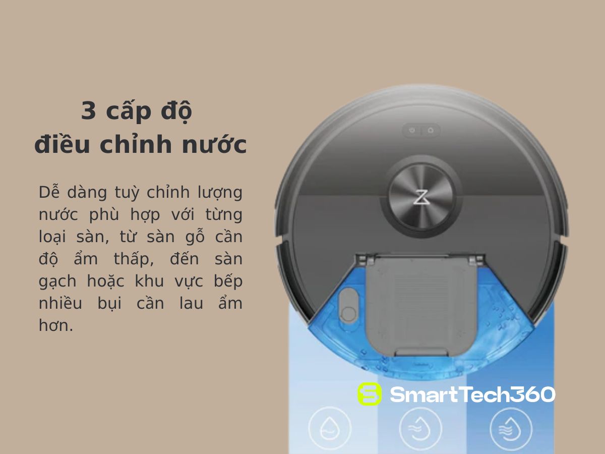 roborock q7 tf 3 cap do dieu chinh nuoc