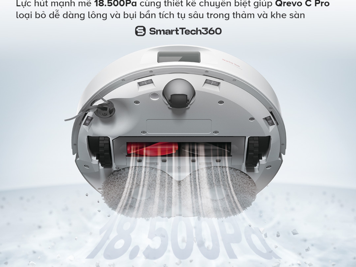 roborock qrevo c pro luc hut manh hyperforce 18500 pa