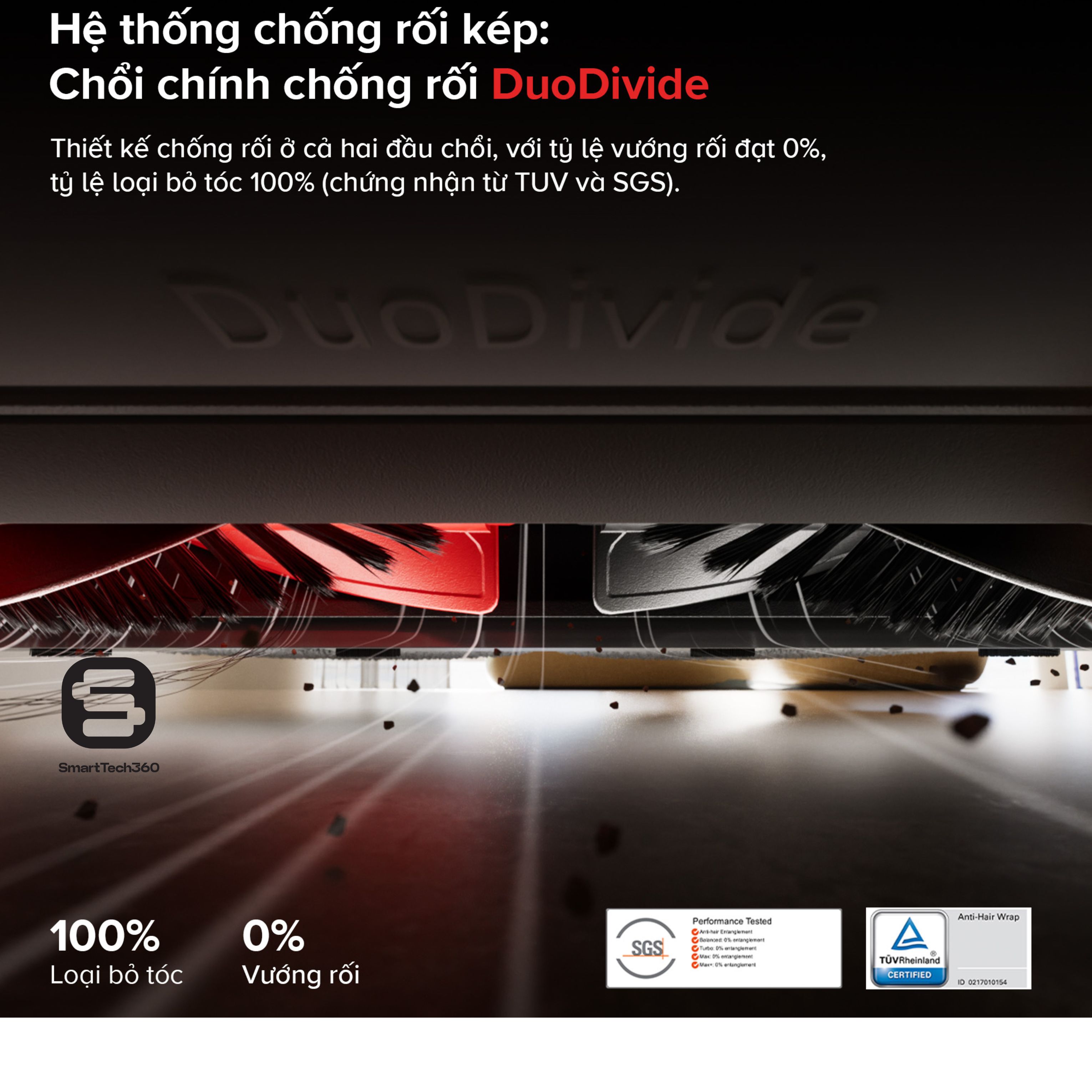 Chổi chống rối DuoDivide của Roborock Qrevo EdgeT