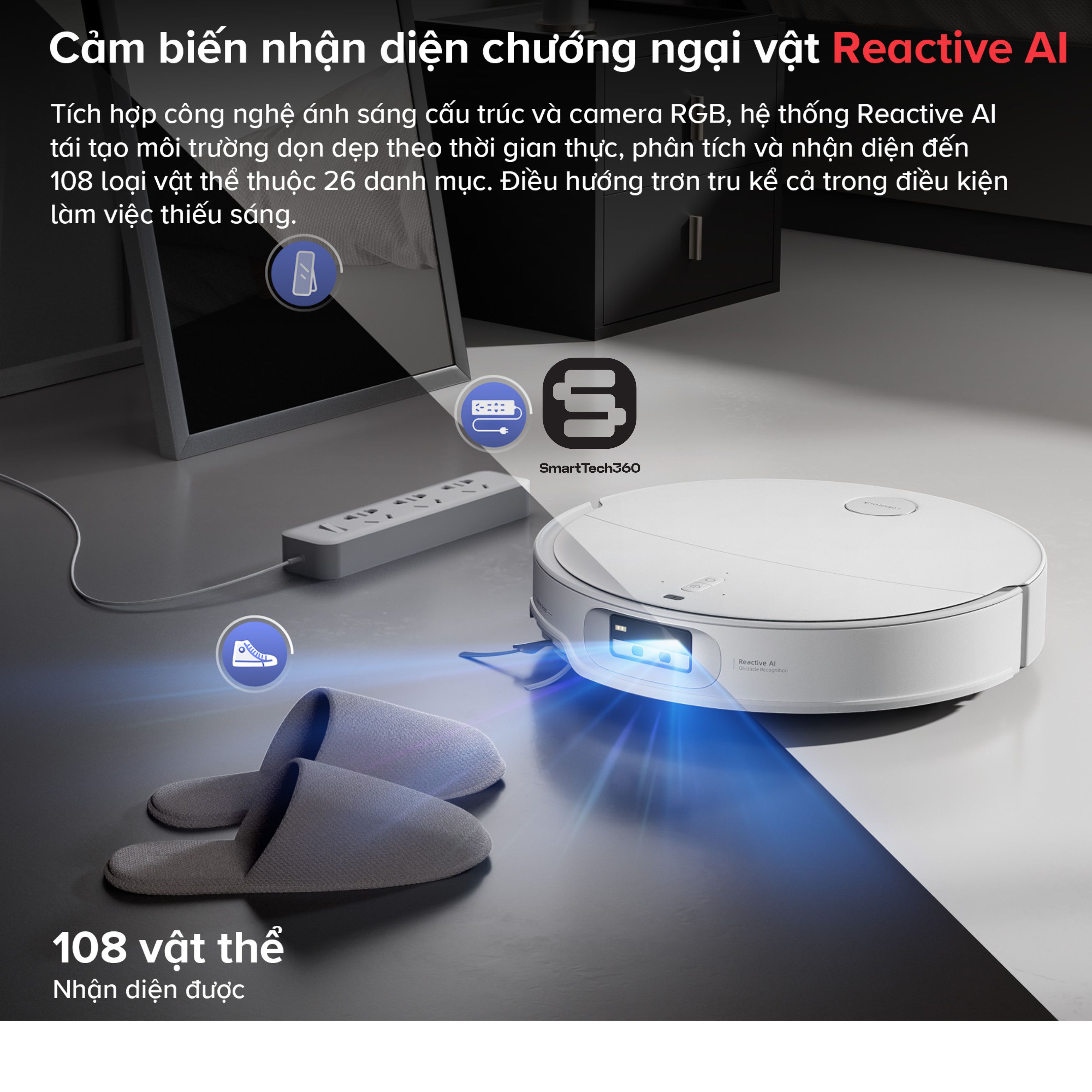 Công nghệ AI Reactive 2.0 của Roborock Qrevo EdgeT