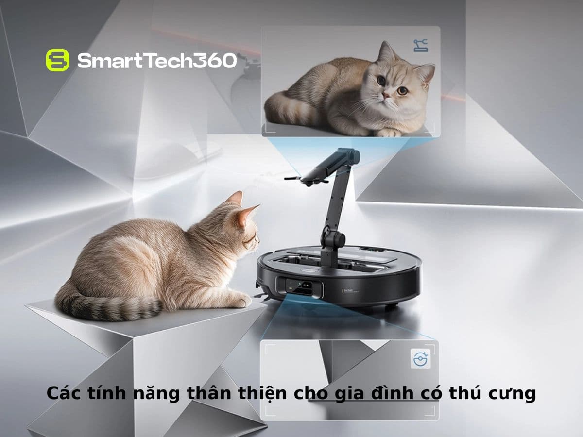 roborock saros z70 che do than thien voi thu cung