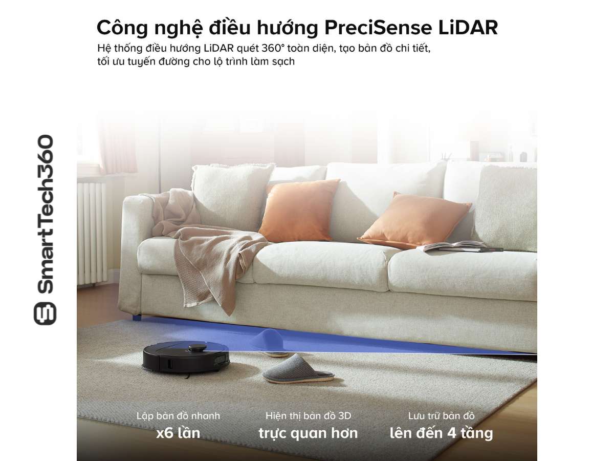 roborock qrevo s pro dieu huong lidar va tranh vat can