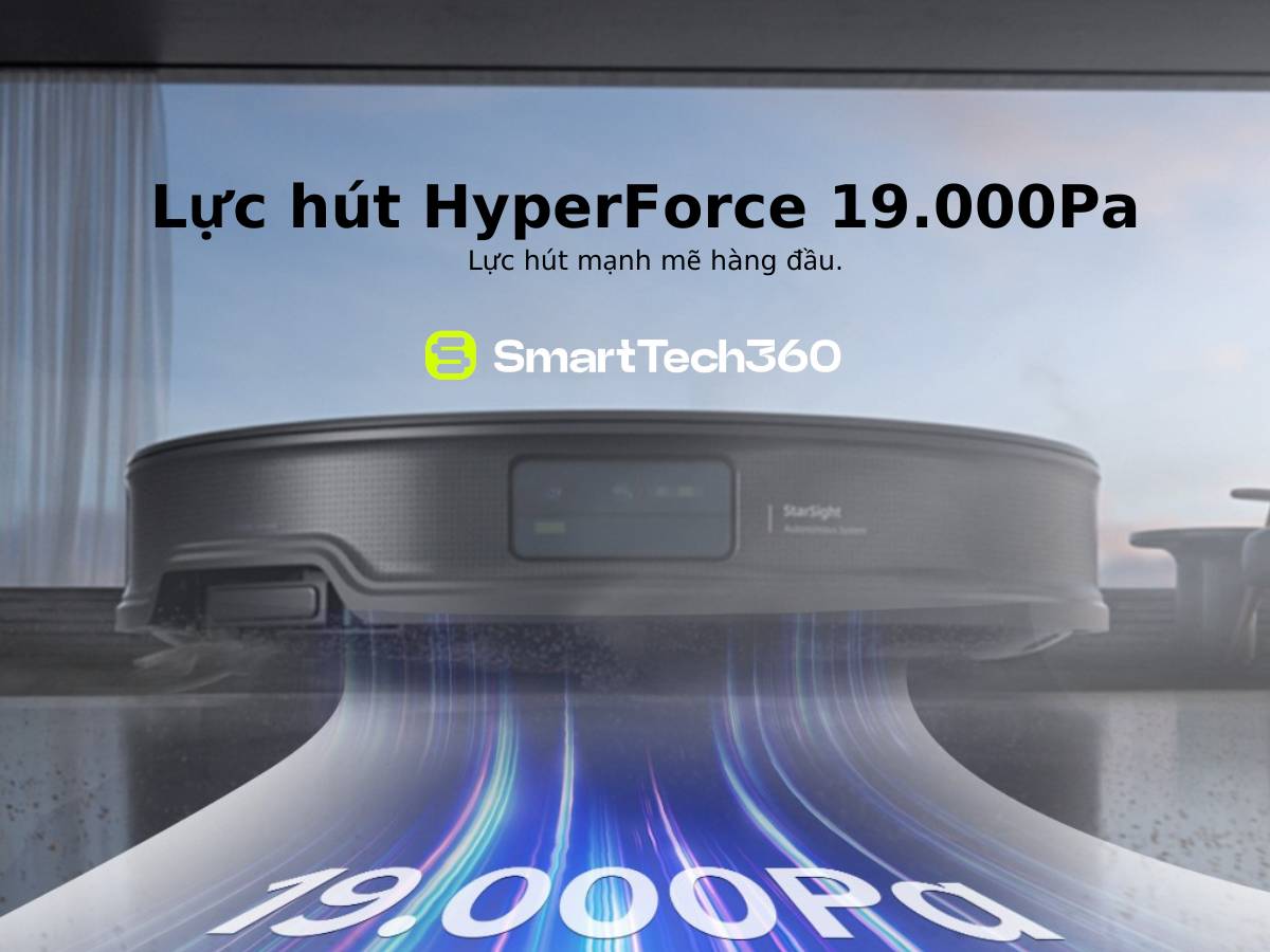 robot hút bụi lau nhà roborock saros 10r lực hút mạnh mẽ