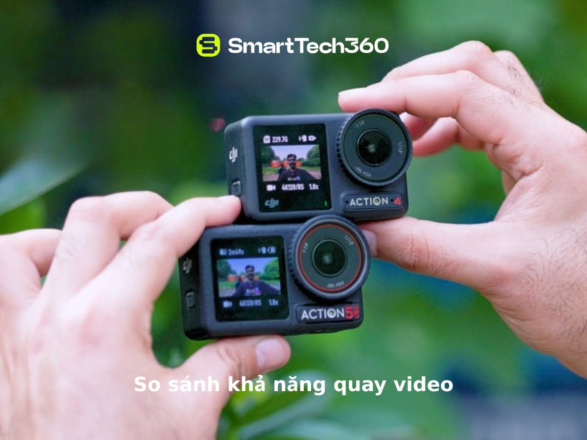 so sanh action 5 pro voi action 4 quay video