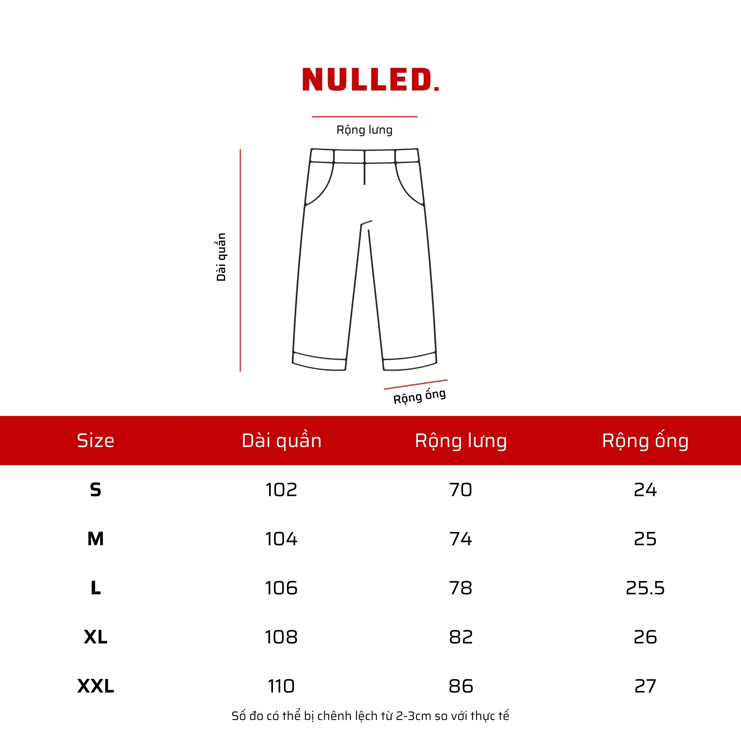 Quần baggy suông rách gối NULLED N-Q29