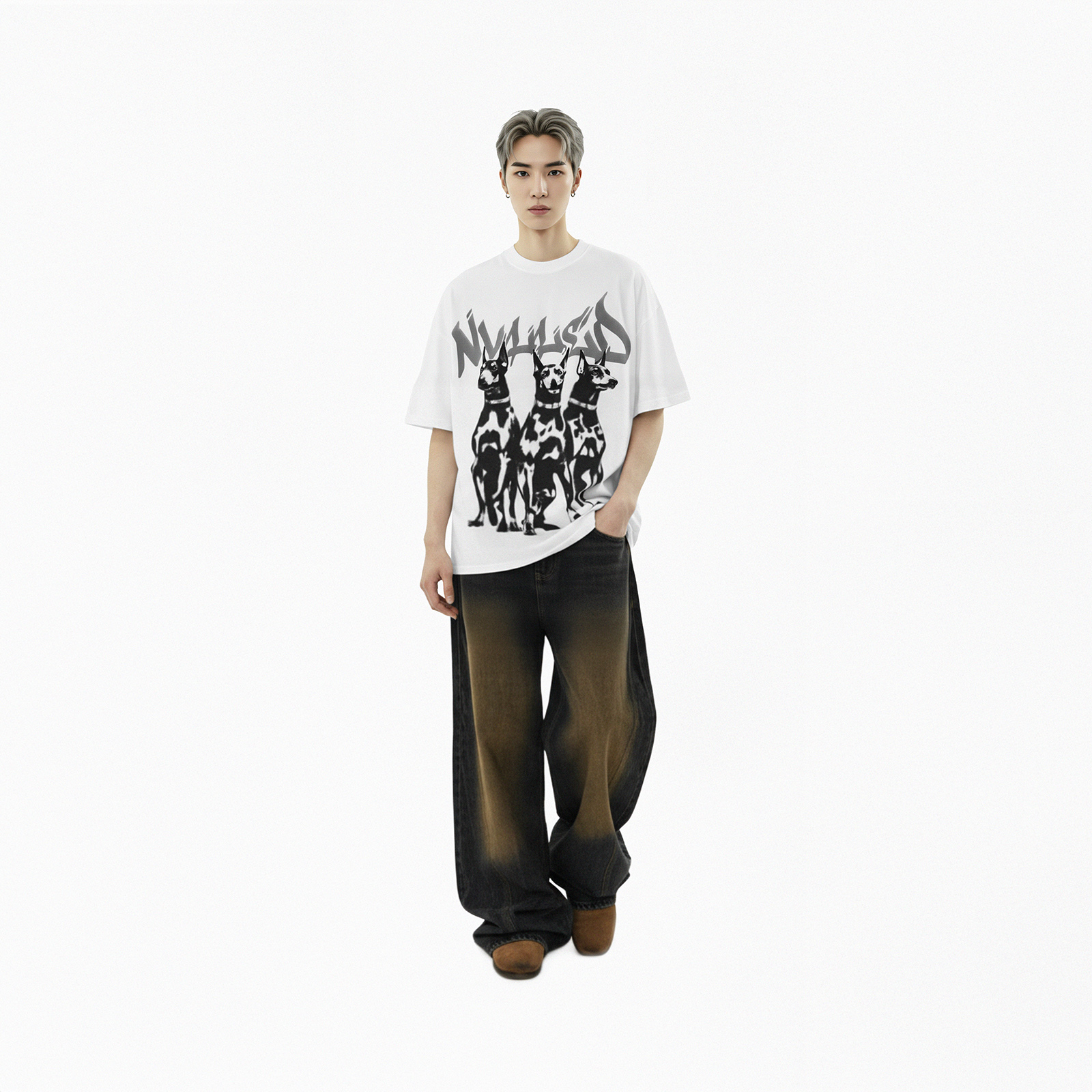 Áo thun màu trắng in hình Unleashed Tee N-T11