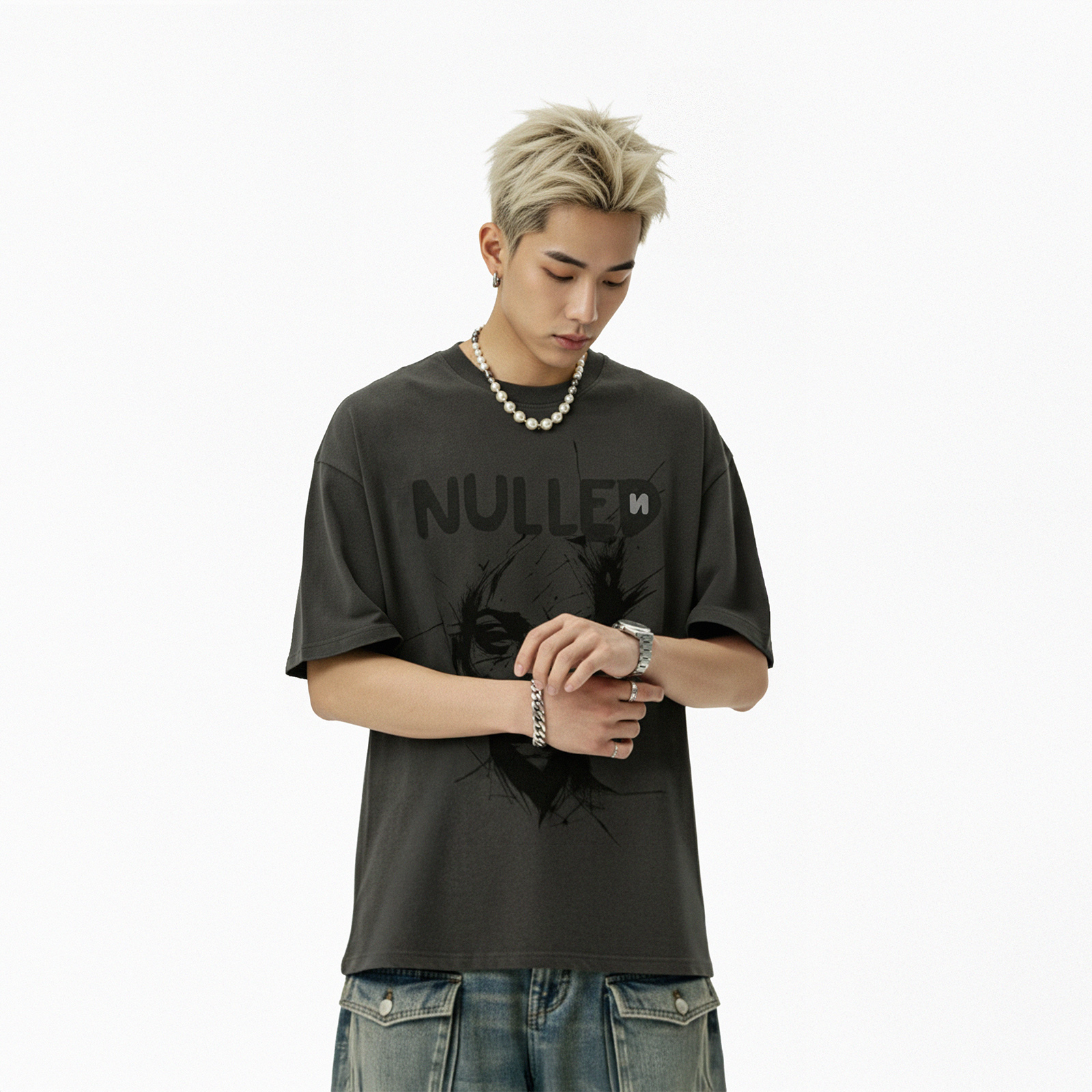 Áo thun cotton tay ngắn NULLED Human Tee N-T4