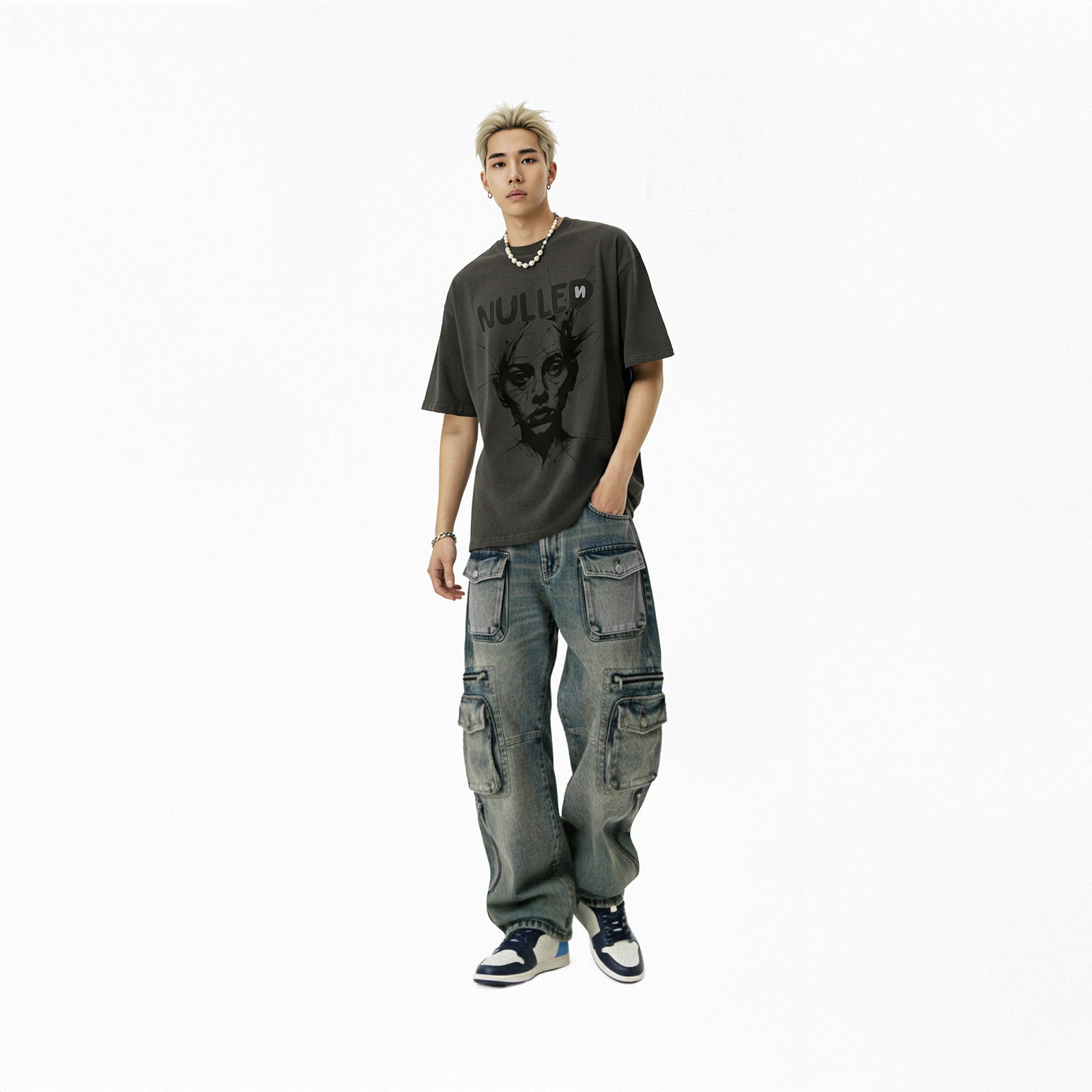 Áo thun cotton tay ngắn NULLED Human Tee N-T4