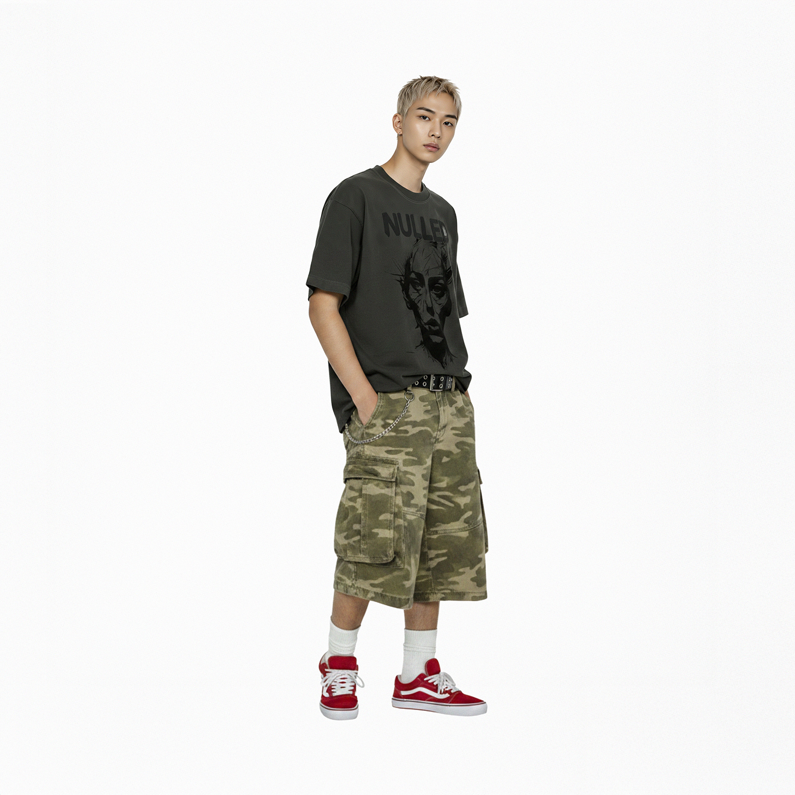 Áo thun cotton tay ngắn NULLED Human Tee N-T4