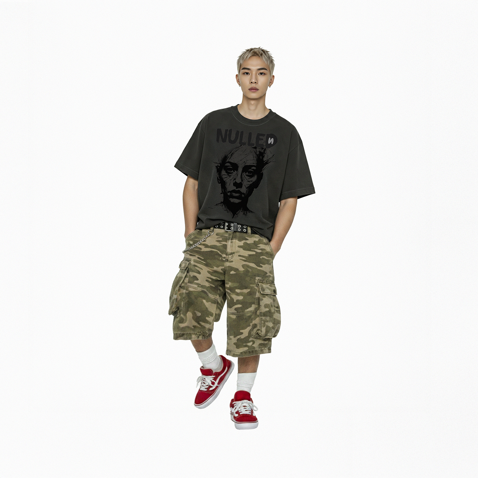 Áo thun cotton tay ngắn NULLED Human Tee N-T4