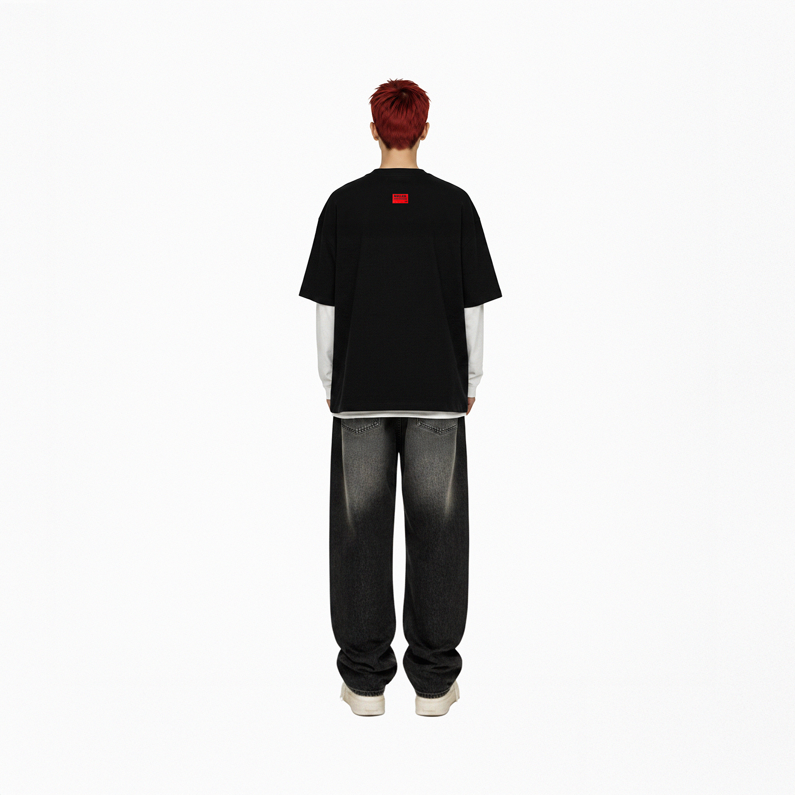 Áo phông tay ngắn form rộng local brand NULLED Glitch Tee N-T7