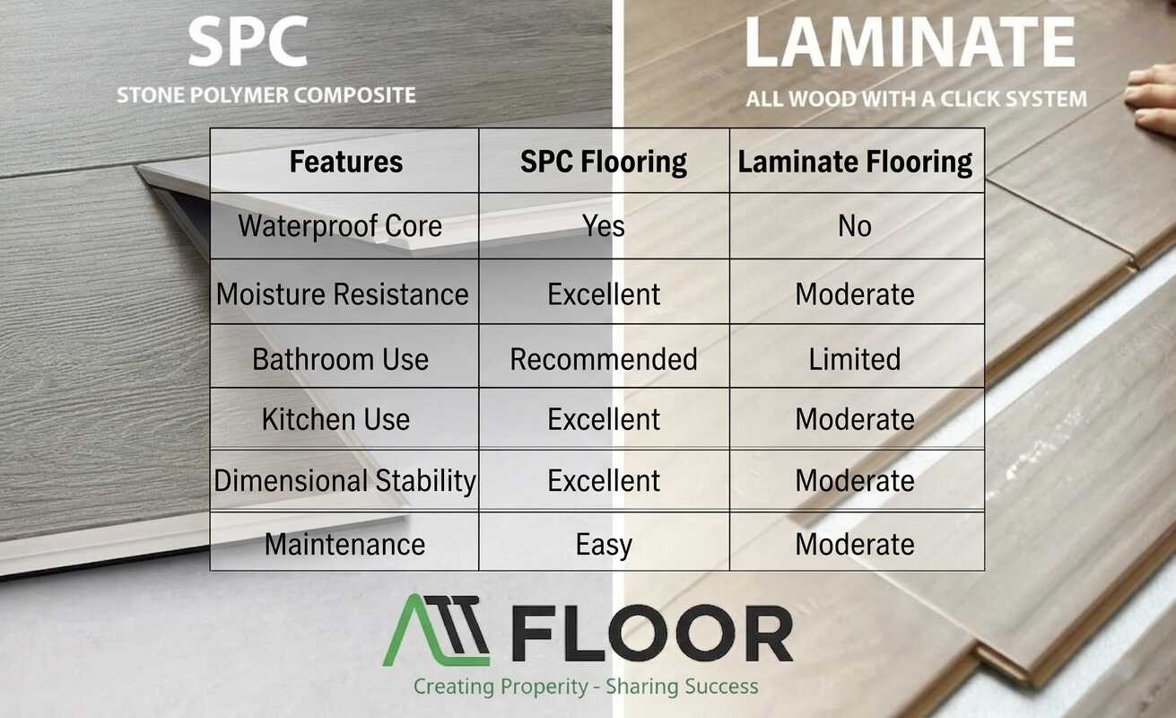 SPC Flooring vs Laminate Flooring in Wet Areas
