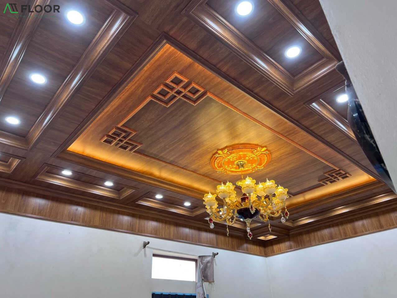 wood-look plastic ceiling panels