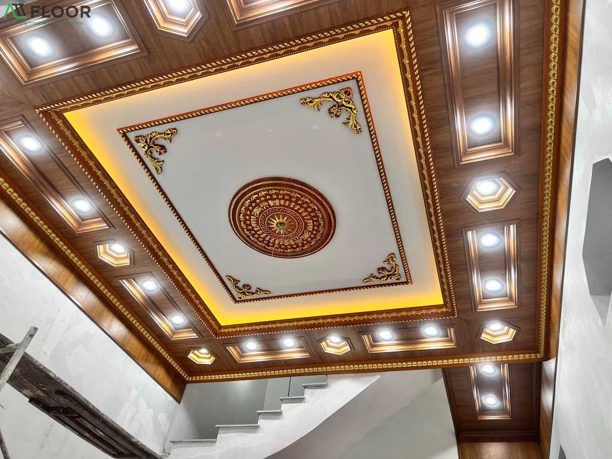 wood-look plastic ceiling panels