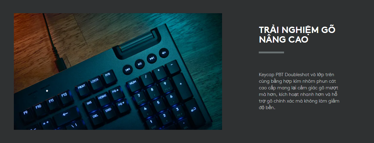 Bàn phím cơ Logitech G915 X Low Profile (Usb/Tactile/Đen)_920-012944 - hình 6