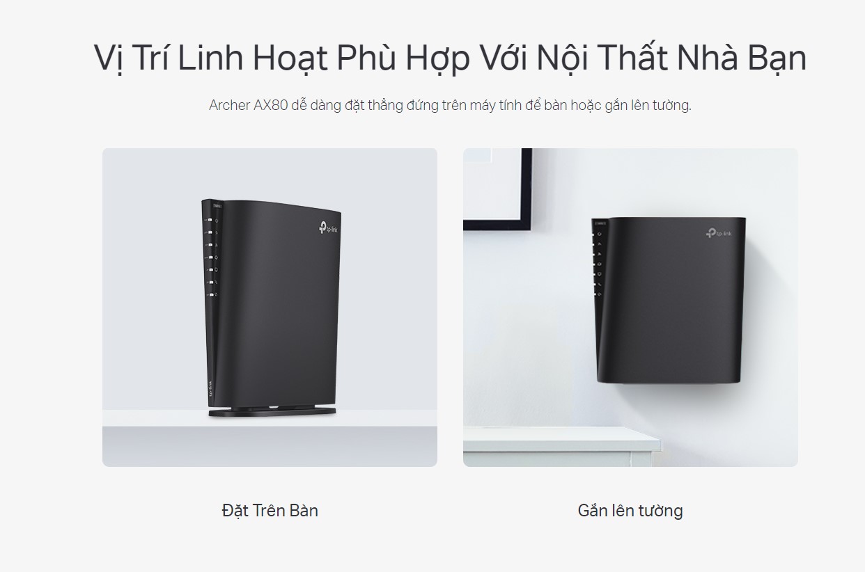 Bộ phát wifi Mesh Tp-Link Archer AX80 Wireless AX6000, 8 Luồng với Cổng 2.5G - hình 4