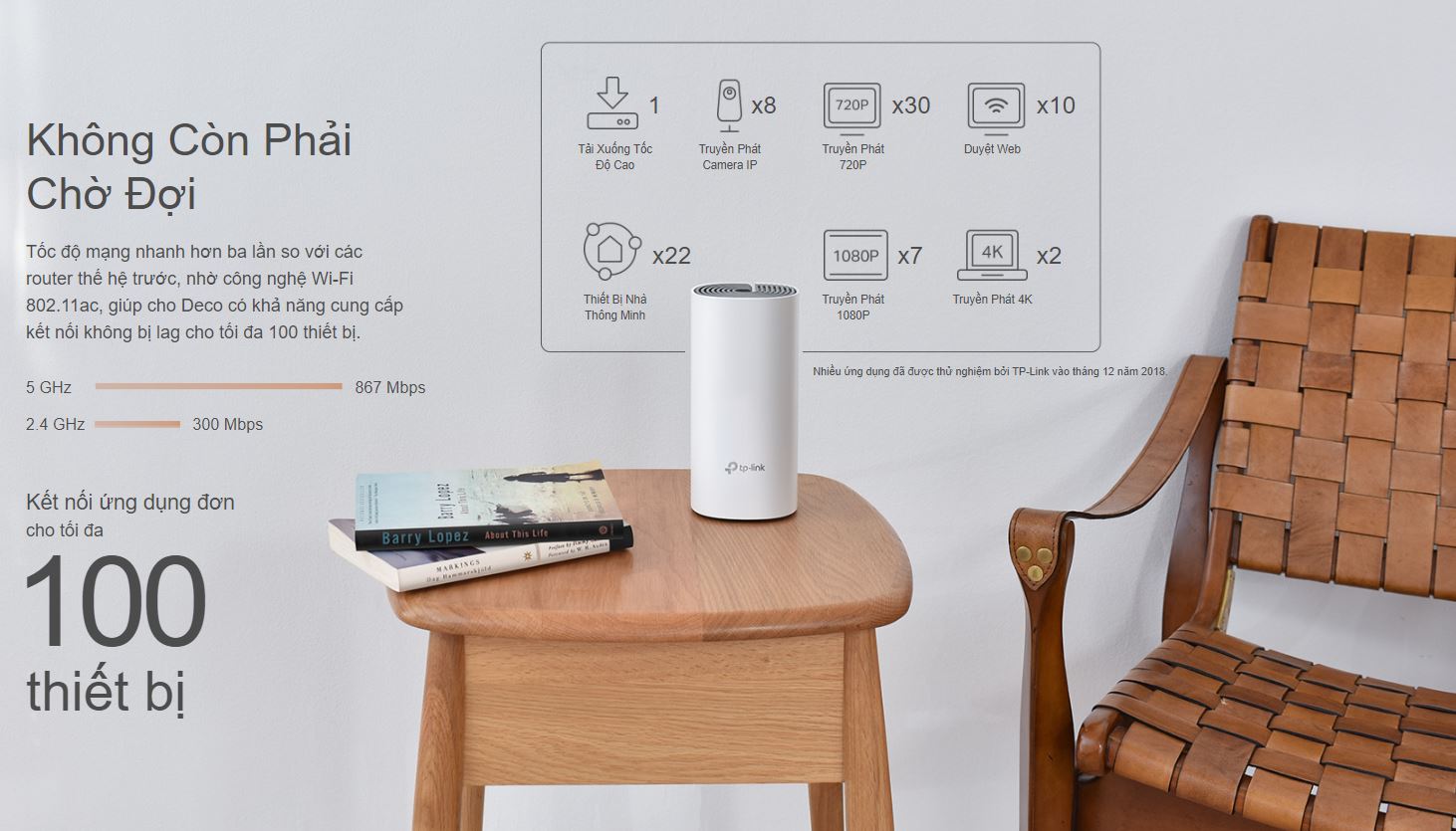 Bộ phát wifi mesh TP-Link Deco E4 (2-Pack) Wireless AC1200Mbps - hình 4