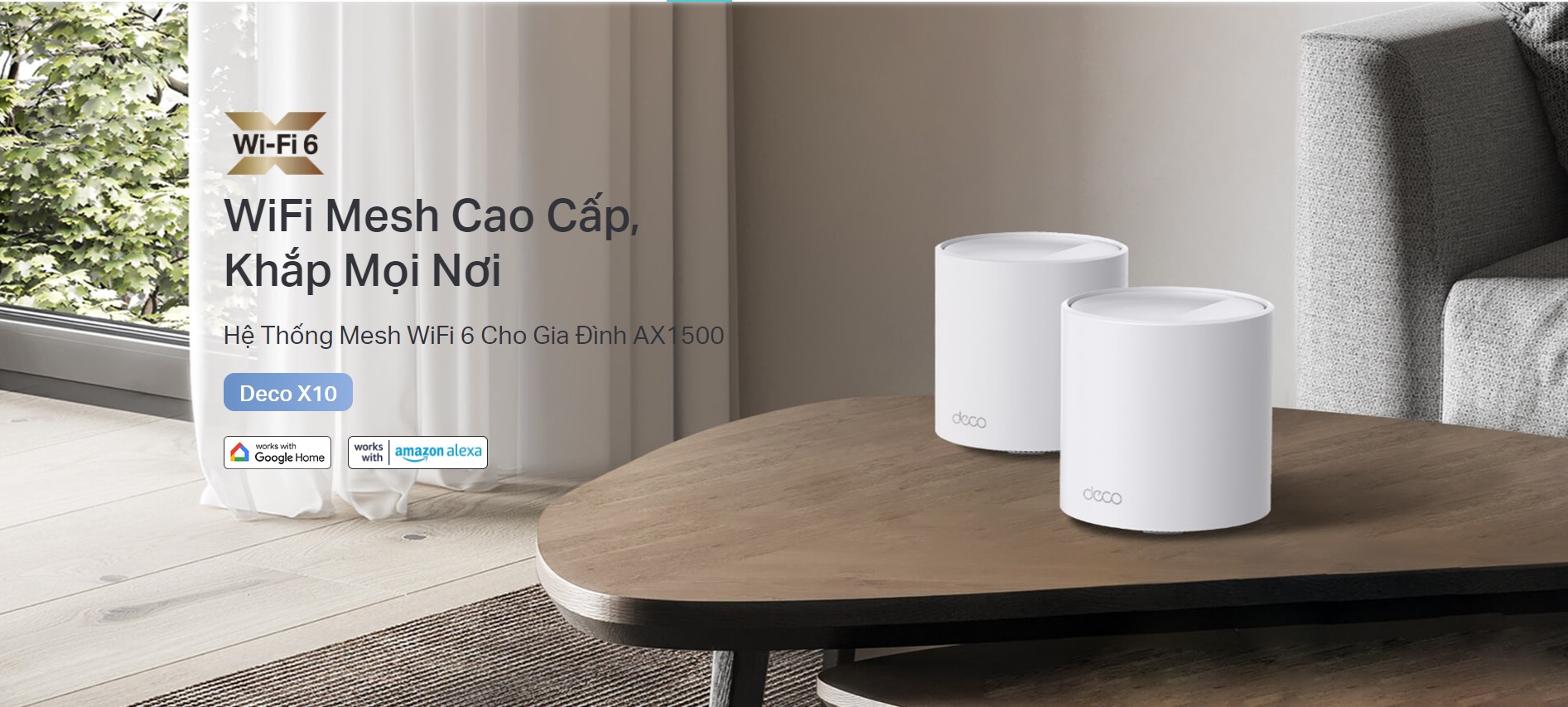 Bộ phát wifi mesh TP-Link Deco X10 (1 Pack) Wireless AX1500Mbps