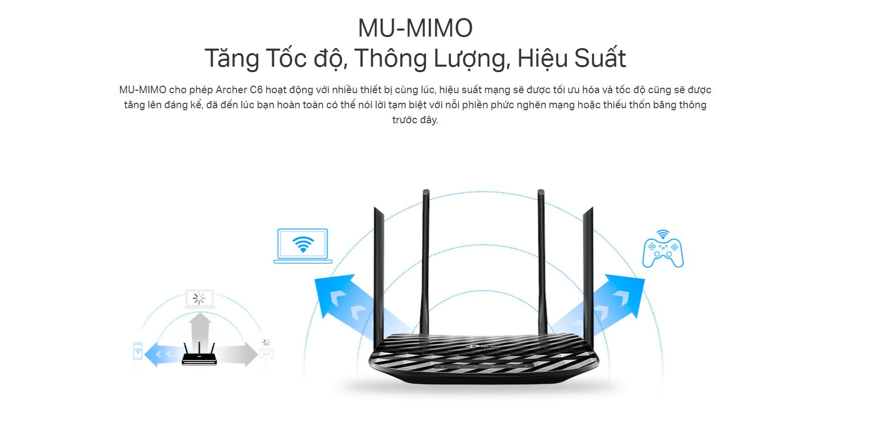 Bộ phát wifi TP-Link Archer C6 V2 Wireless AC1200Mbps - hình 4