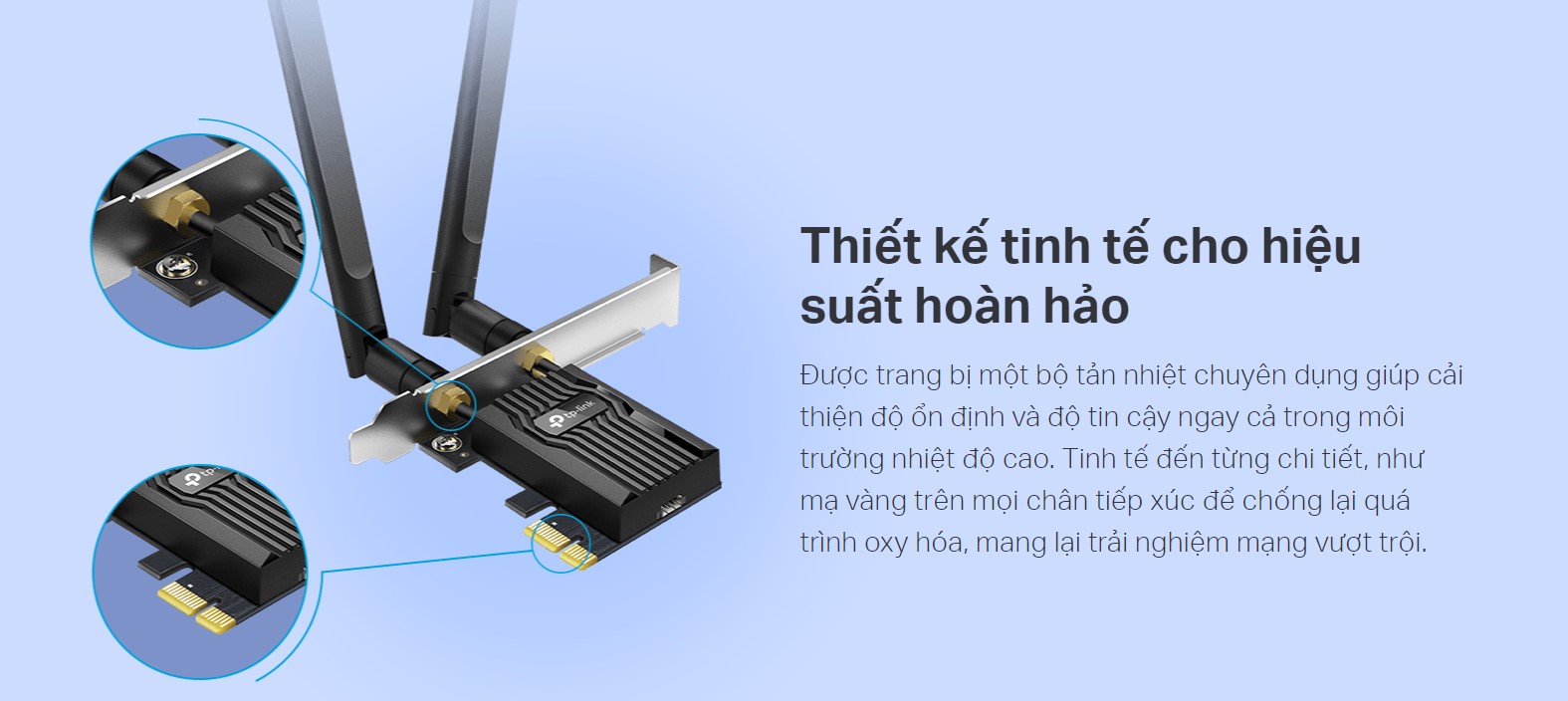Card mạng không dây PCIe TP-Link Archer TX55E (AX3000, Bluetooth 5.2)
