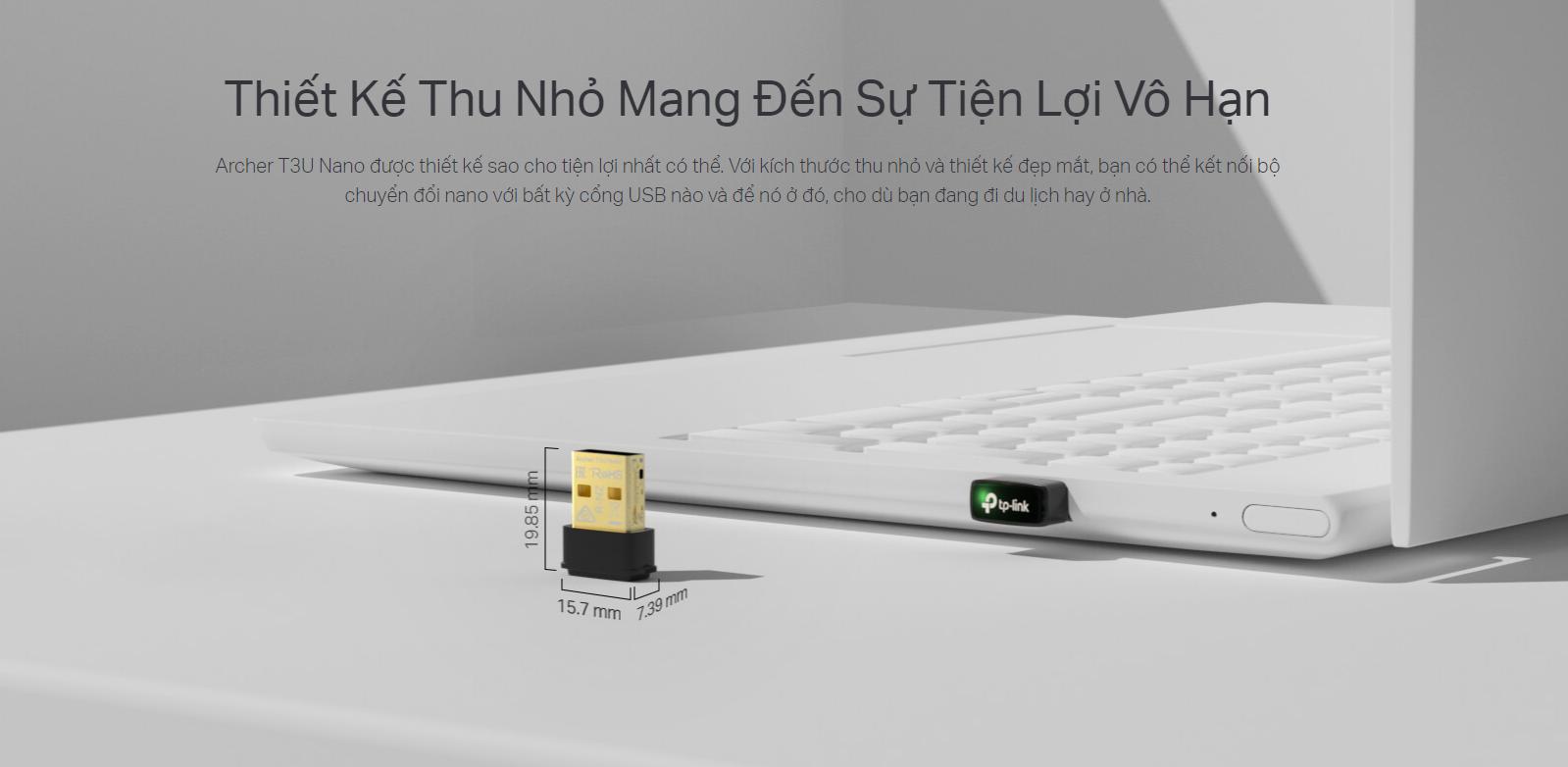 Card mạng không dây USB TP-Link Archer T3U Nano Wireless AC1300 - hình 5