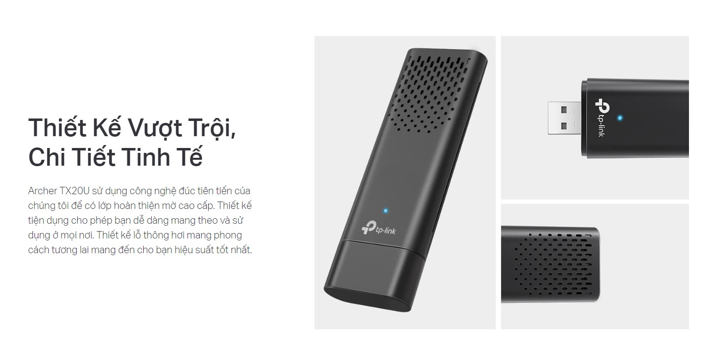 Card mạng không dây USB TP-Link Archer TX20U Chuẩn Wifi 6 AX1800 - hình 5