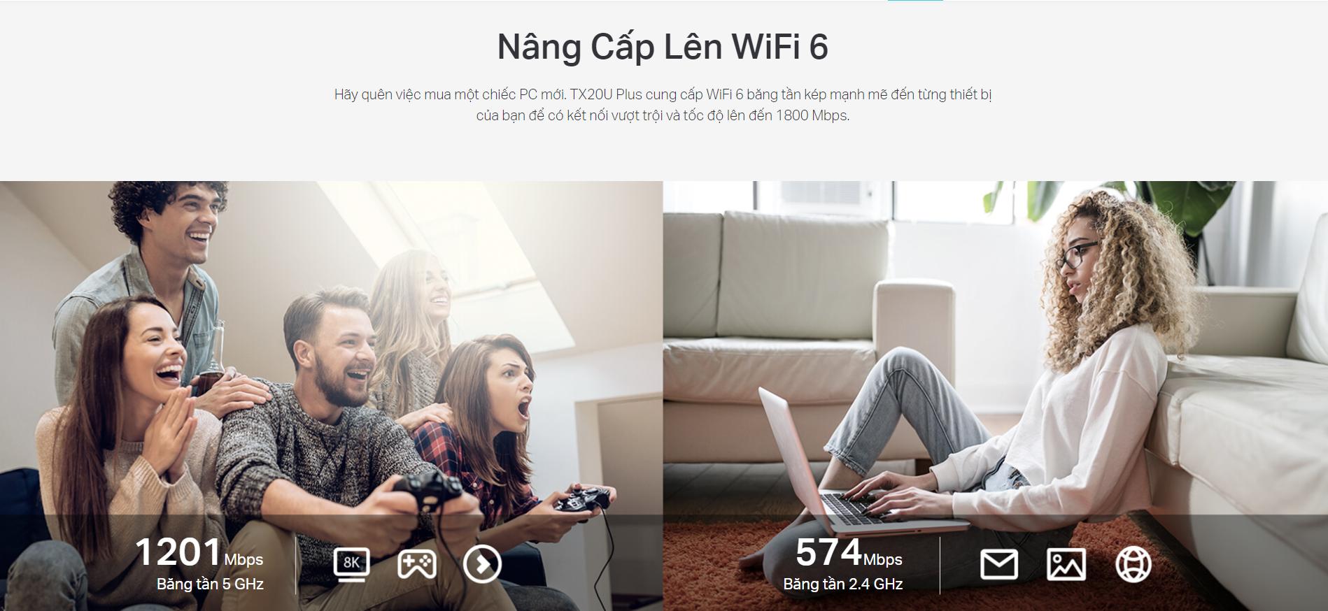Card mạng không dây USB TP-Link Archer TX20U Plus AX1800