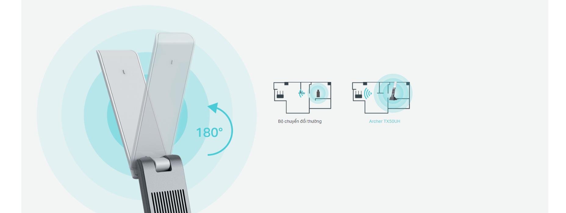 Card mạng không dây USB TP-Link Archer TX50UH Chuẩn Wifi 6 AX3000 - hình 4