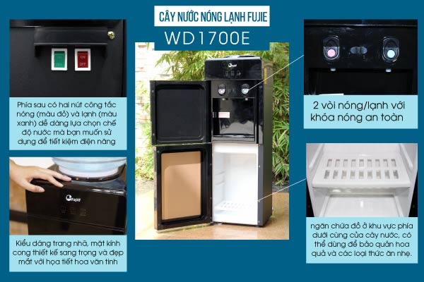 Cây nước nóng lạnh cao cấp 2 vòi FujiE WD1700E - hình 10