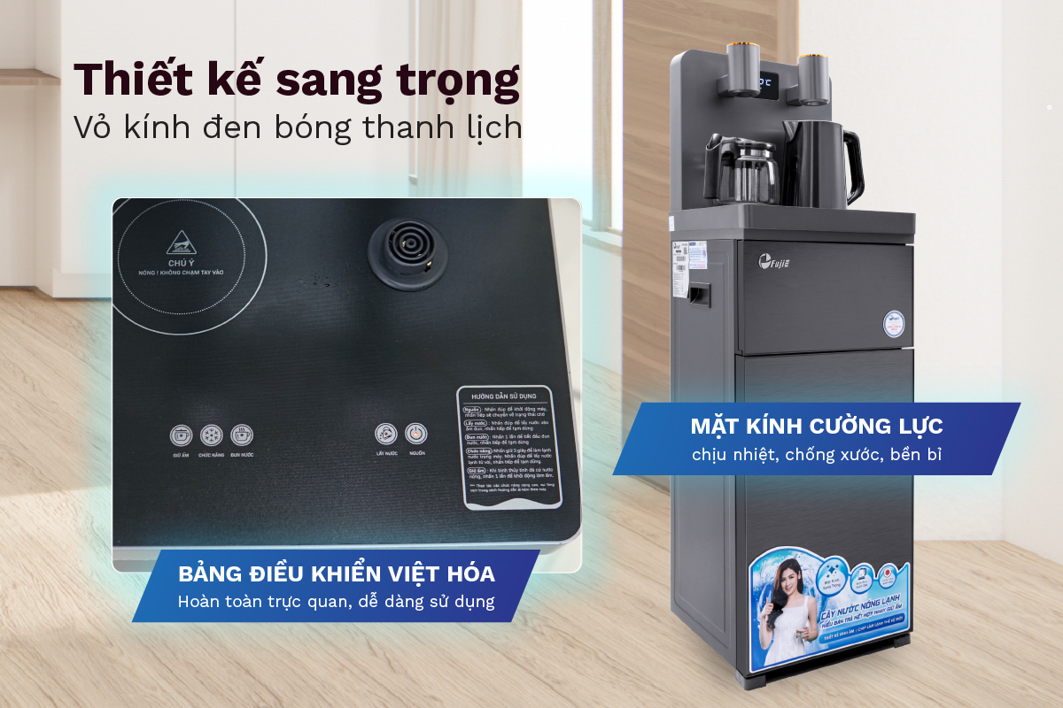 Cây nước nóng lạnh kết hợp bàn pha trà, cafe FujiE TBH1332E - hình 11