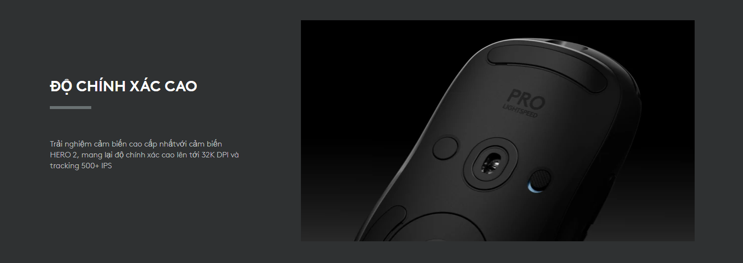 Chuột Gaming không dây Logitech Pro 2 LightSpeed Trắng_910-007304 - hình 3