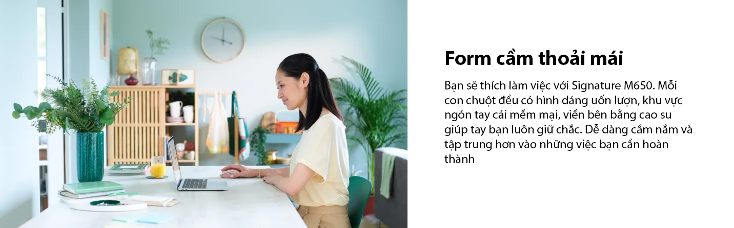 Chuột không dây Logitech M650L Signature màu trắng (Wireless/Bluetooth)_910-006249 - hình 3