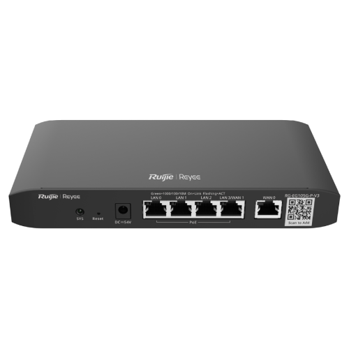 Dòng Reyee Smart Gateway tích hơp cấp nguồn PoE RG-EG105G-P V3 Dòng Reyee Smart Gateway tích hơp cấp nguồn PoE RG-EG105G-P V3 - hình 1