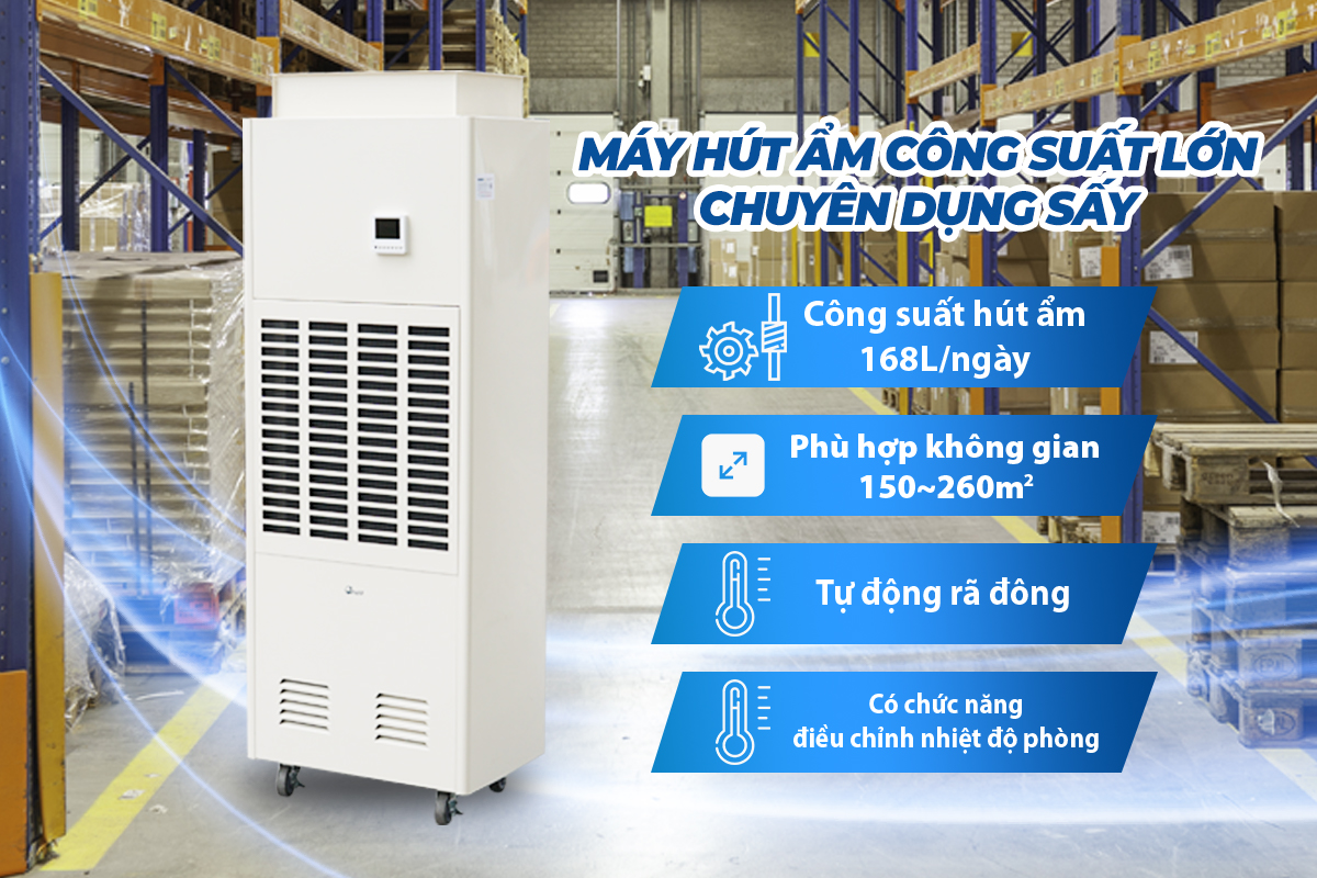 Máy hút ẩm công nghiệp FUJIE ETD7S chuyên dụng cho mục đích sấy - hình 2