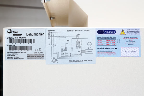 Máy hút ẩm công nghiệp FujiE HM-2408DS - hình 4