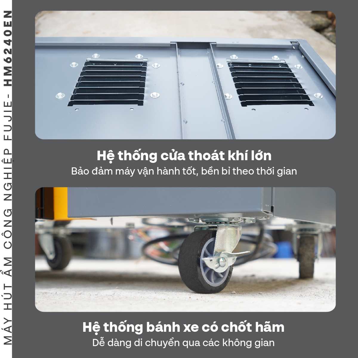 Máy hút ẩm công nghiệp FujiE HM-6240EN 3 pha thế hệ mới - hình 10