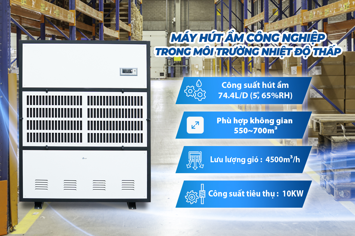 Máy hút ẩm công nghiệp FUJIE LTR20S trong môi trường nhiệt độ thấp - hình 3
